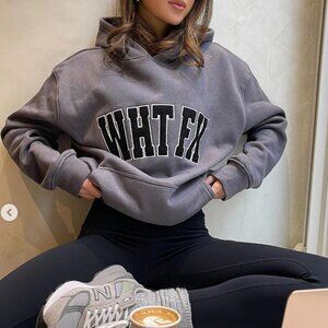 Give It Away Oversized Hoodie Charcoal